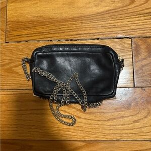 Loeffler Randall Black Leather Crossbody Bag